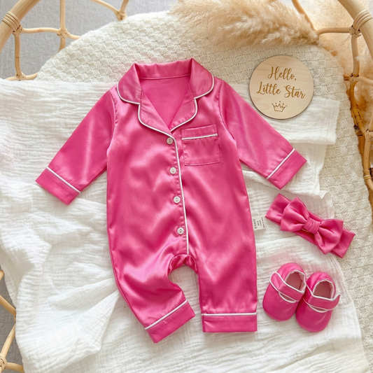 LullaLuxe™ - Baby Satin Pajamas