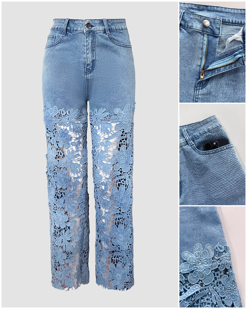 LaceForm™ - Wide Leg Denim
