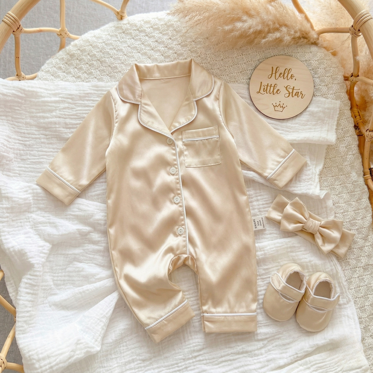 LullaLuxe™ - Baby Satin Pajamas