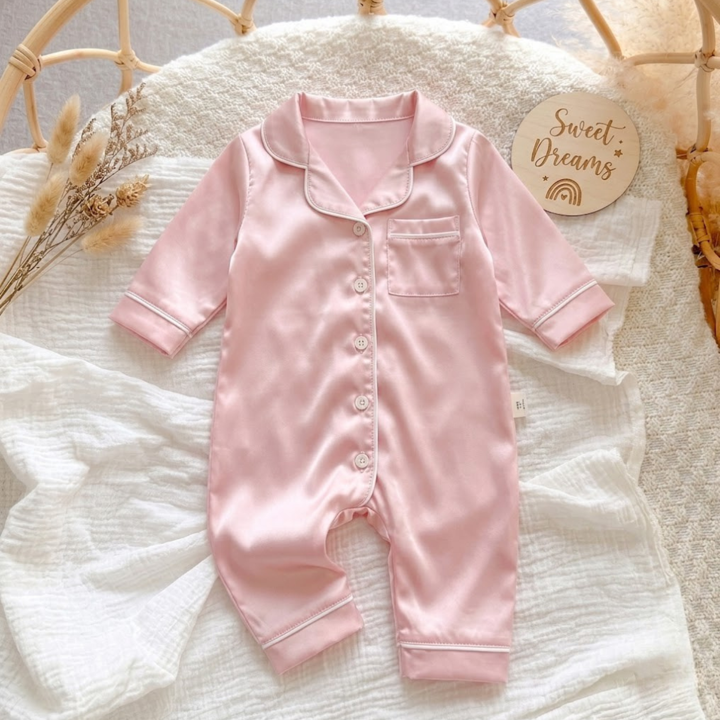 LullaLuxe™ - Baby Satin Pajamas