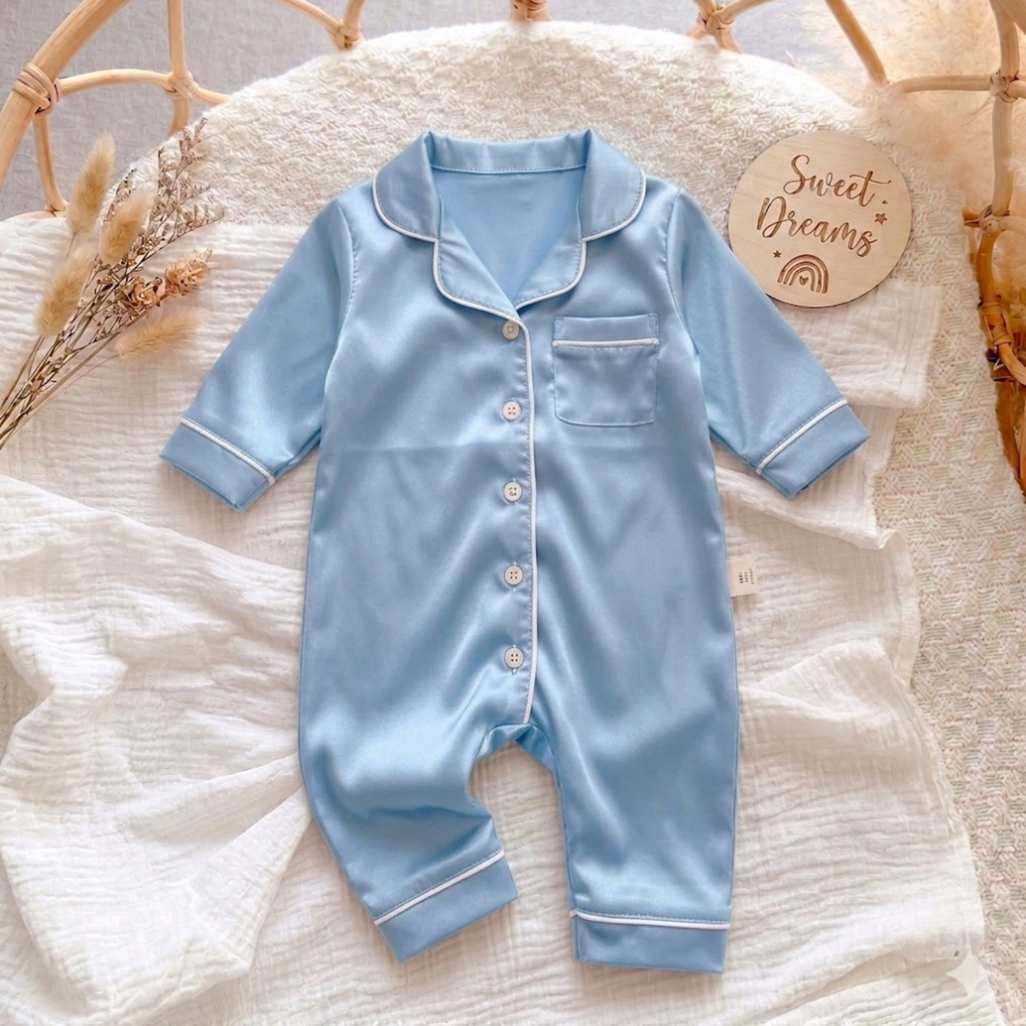 LullaLuxe™ - Baby Satin Pajamas
