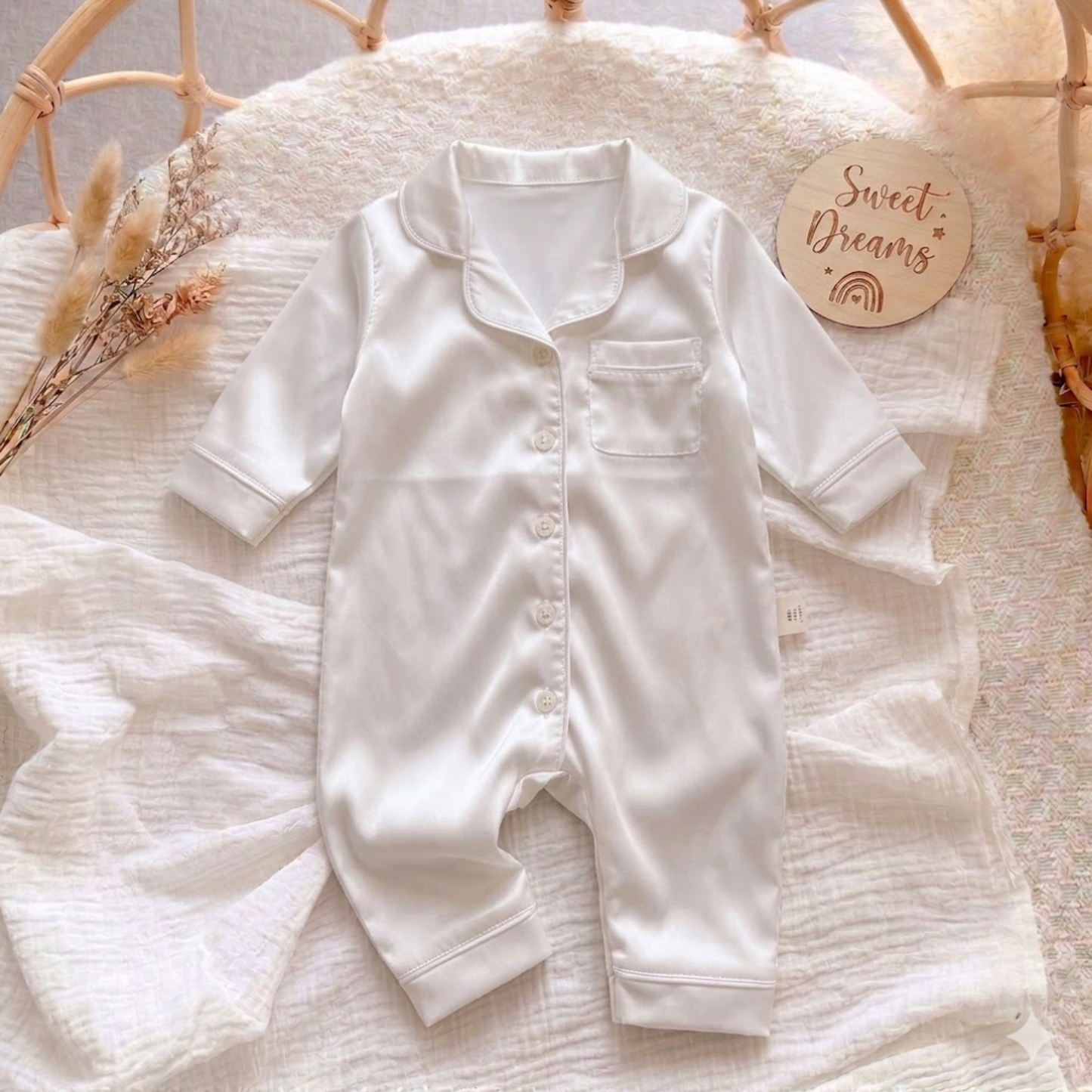 LullaLuxe™ - Baby Satin Pajamas