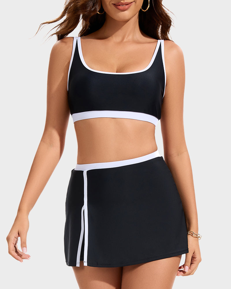 Shoreline Chic™ Skirt Bikini Set