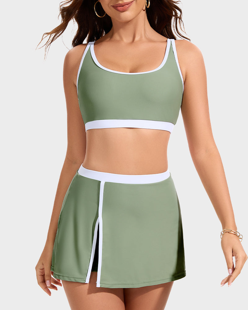 Shoreline Chic™ Skirt Bikini Set